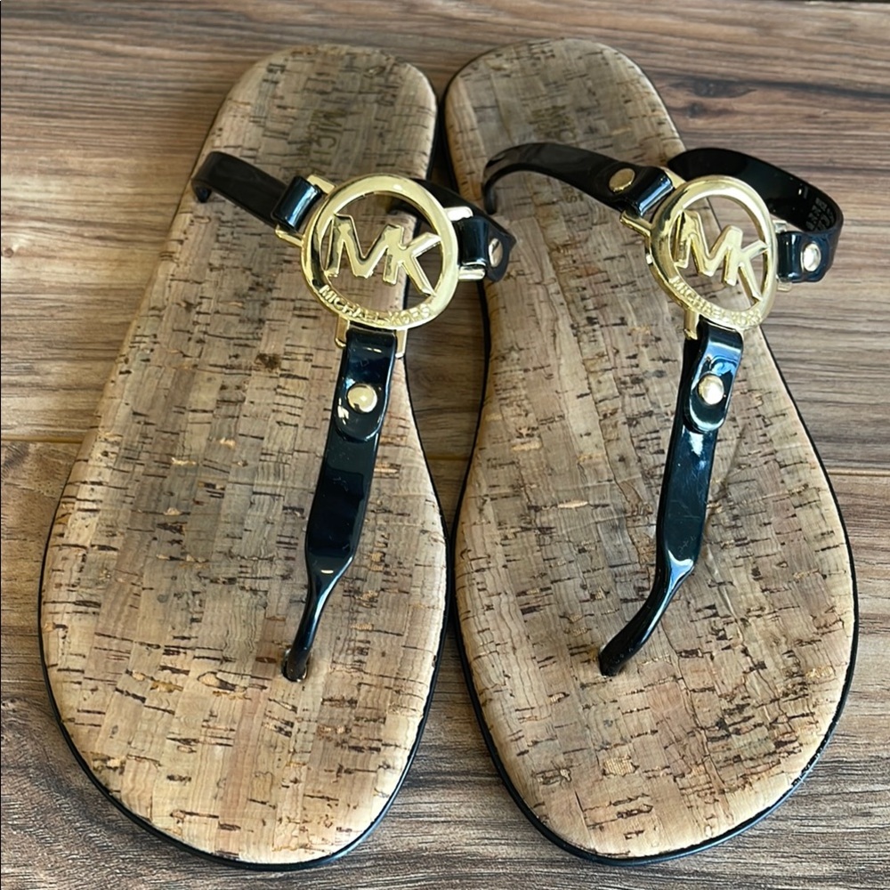 Pre-Owned Michael Kors Black and Gold Men's Sandals